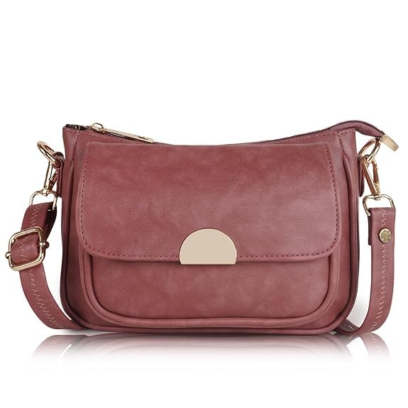 LANCER Hobo Crossbody Shoulder Bag for Women & Girls – Stylish Tote Sling Handbag with Adjustable Strap | Ladies Purse, Travel Casual Office Bag (Peach)