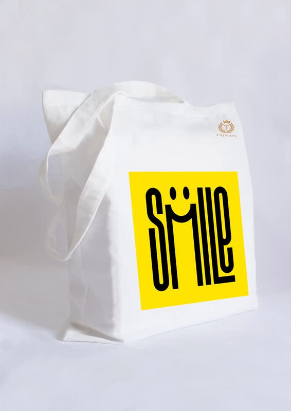 TAJNAN Reusable Tote Bag|100% Organic Cotton Grocery Bag|Eco-Friendly, Multi-Purpose|Sturdy Canvas Bag with 15kgs Capacity
