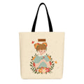 The Purple Tree Eco-Friendly Canvas Tote Bag, Sustainable, Reusable Shopping, Beach, Travel or Everyday Tote, Wide Tote Bag, little Girl