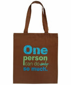 Clean Planet Cotton Fabric Multi-Purpose Reusable Tote Storage Bag - (Brown)