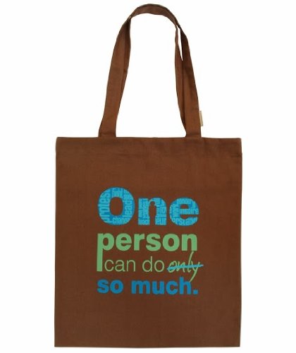 Clean Planet Cotton Fabric Multi-Purpose Reusable Tote Storage Bag - (Brown)