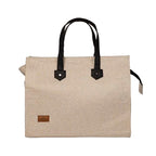 FOHOGO Jute Bag for Unisex | Lunch Bag/Tiffin Bag/Carry Bag/Jute Bag | Tote Bag for office (Beige, Medium (14”x11”x5”))
