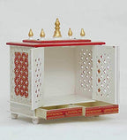Jodhpur Handicrafts Home Temple, Pooja Mandap Mandir for e Big Size Temple for Home with Door Pooja Stand for Home Wall Mount Size LXBXH 20X12X24 Inch