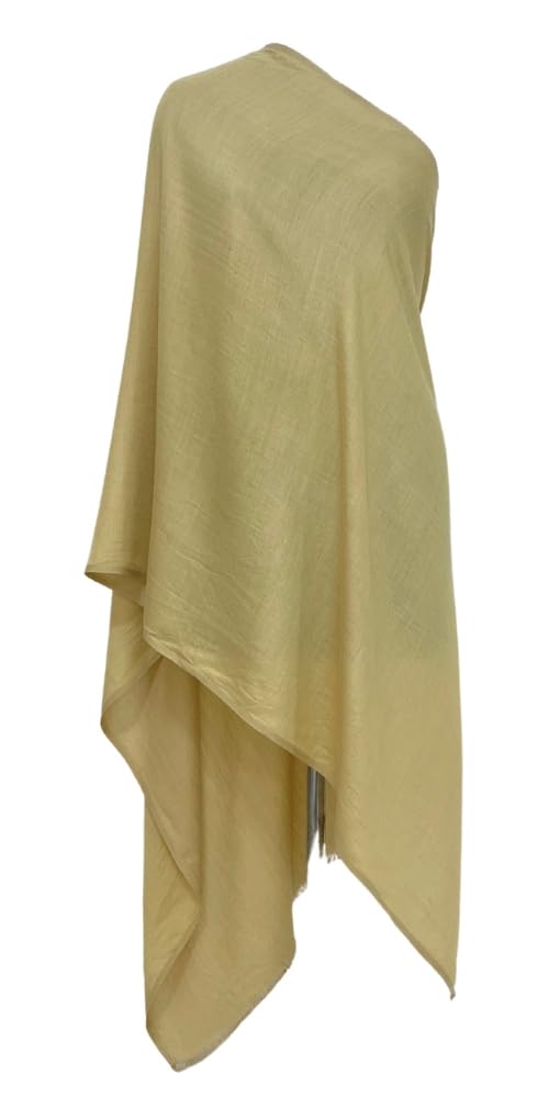 Hastakrutam Reversible Pashmina Silk Stole (Khakhi)