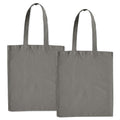 Encasa XO Cloth Tote Bag (Pack of 2) - Grey Colour Canvas Cotton Bag | Reusable-Multi-Pack with Extra Strong 13 Handle | Holds 15 Kgs | Multipurpose Grocery Carry Bag For Men & Women