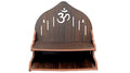 Curious Crafts Haven Decent & Beautiful Wooden Pooja Mandir for Home | Puja Stand for Home, Office and Shop | Wooden Wall Mounted Hanging Puja Temple, Mandir Devghar Stand Temple Home (Style 01)
