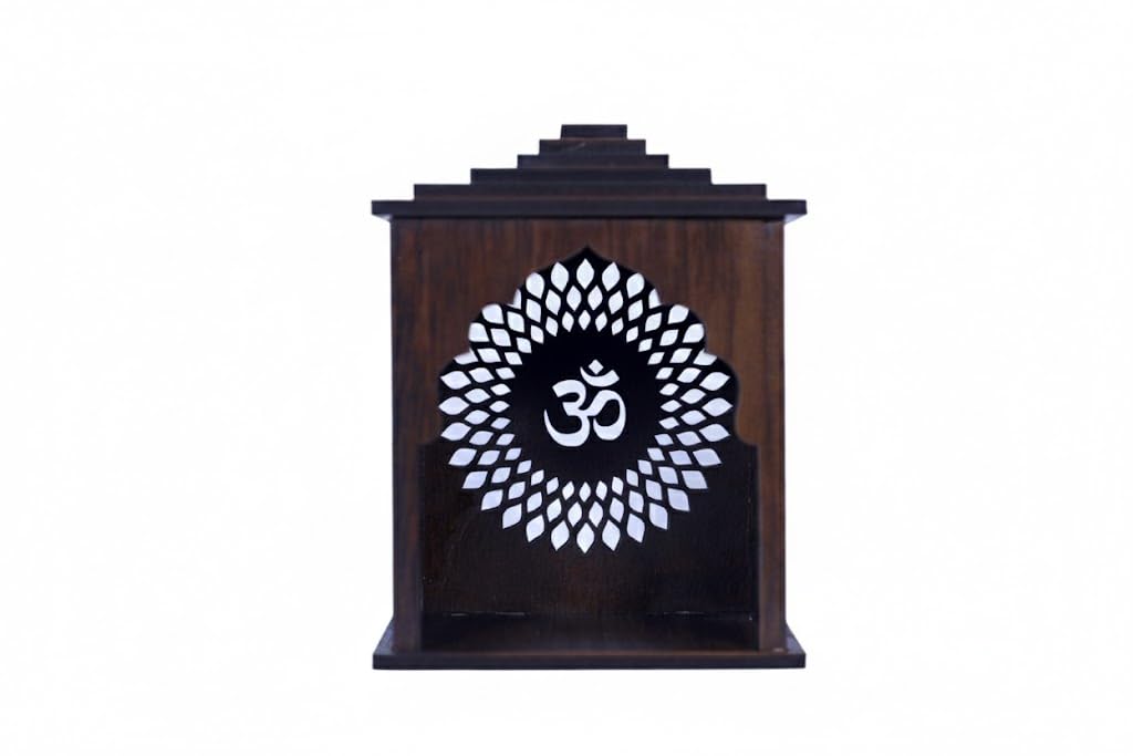 Shraddha gift art Small God Temple for Home & Car Dashboard with Fragrance | Decorative God Singhasan Idol Mandir Showpiece with Car Freshener for Office & Gift