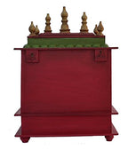 Jodhpur Handicrafts Home Wooden Temple/Pooja Mandir with LED Bulb