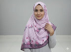 Khodalflux Women’s Muslim Hijab Printed Headscarf | Soft Breathable Modest Scarf for Daily, Prayer & Occasion Use (Pink)