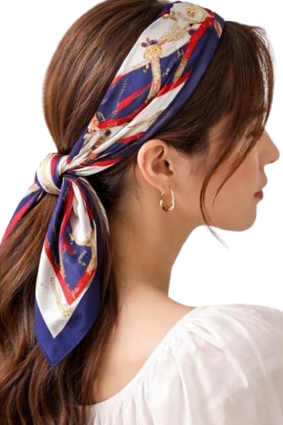 Wirkqeez Silk Head Scarf for Women – Luxury Satin Silk Hair Scarf, Soft Bandana Wrap for Sleeping, Hair Protection & Styling (Multicolor_03)