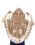 Krevaa Stylish Printed Pattern Fancy Scarf With Sun Protection Cover Face Cotton Mask for Women's and Girls.Tie-Dye Scarf for Women, Maroon and White, Hijab Style (CREAM)