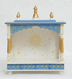 Jodhpur Handicrafts Wooden Home Temple, Home Temple Pooja Mandir with Door Pooja Room Stand Size LXBXH 20X12X24 INCH