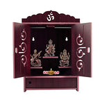 Krupasadhya Fully Handmade Beautiful Small Wooden Art Home and Office Temple/Pooja Mandir (456 T)