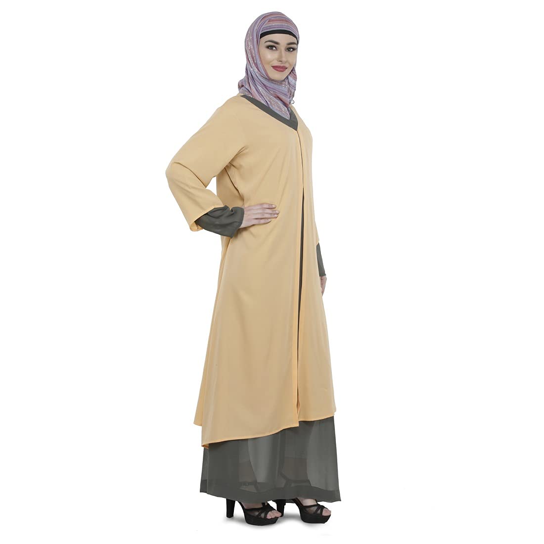 Momin Libas Abeeha Multicolor Islamic Abaya & Burkha burqa jilab_L