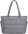 PEXCOO Premium Large Tote Bag for Women with Compartments, Quilted Puffer Shoulder Handbag with Laptop Compartment, Stylish Office, College & Travel Bag for Women, Work & Daily Use