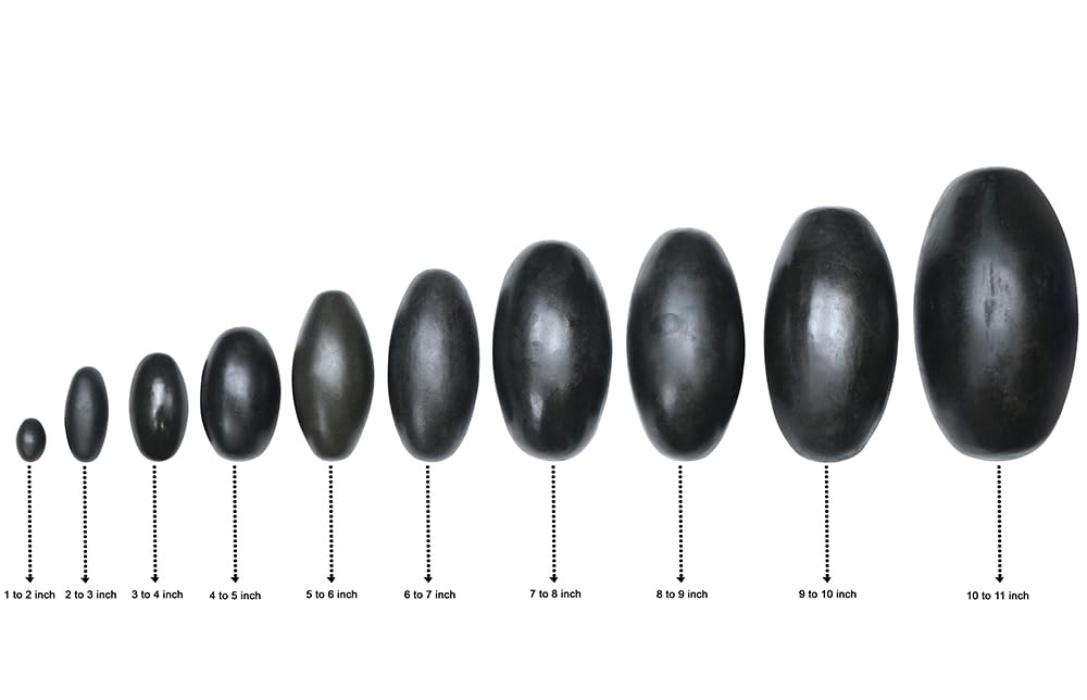 Black Narmada Lingam (5 to 6 inches)