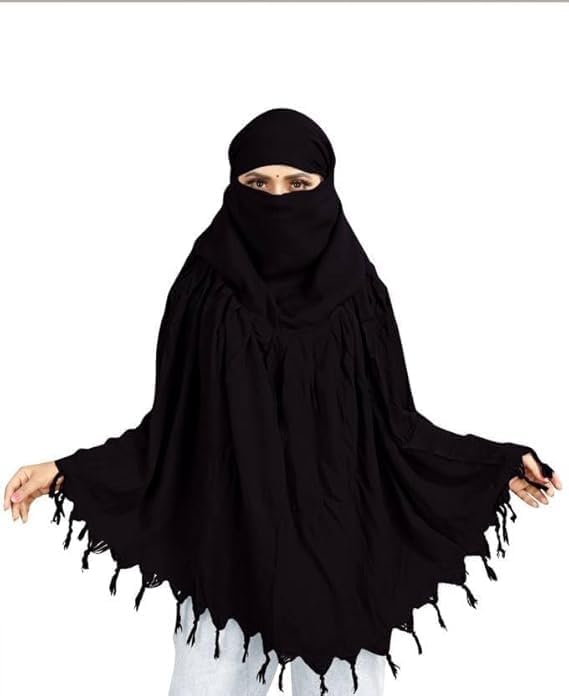 Jazelora Pure Cotton Soft & Breathable Sun Protection Scarf For Women Plain Scaff| Universal Size | For Girl & Women (black)