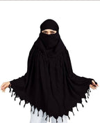 Jazelora Pure Cotton Soft & Breathable Sun Protection Scarf For Women Plain Scaff| Universal Size | For Girl & Women (black)