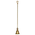 ARTVARKO Brass Hanging Bell Ghanti for Home Temple Decor Pooja Room Mandir, Puja Bell with Sound, 20 Inches Long Brass Chain & Hook, Ideal Religious Gift
