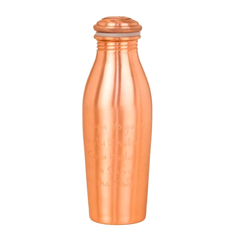 Isha Life Copper Water Bottle with Yogeshwaraya Chant I 450ml