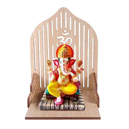 LAKHAJI Handmade Beautiful Wooden Temple/Home Temple/Puja Mandir/Wall Hanging and Table Top Home Mandir Temple/Home Decor Beautiful Wooden Temple by LAKHAJI-08