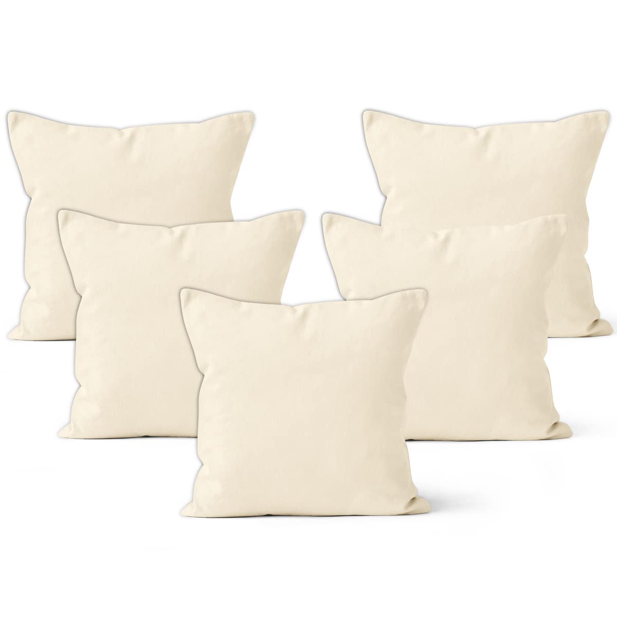 Encasa XO Cushion Covers, No Inserts, Cotton Throw Pillow Cases
