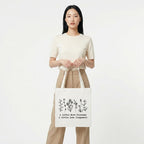 The Korhean Store A Little More Kindness Aesthetic Tote Bag for College, Travelling, Shopping, Office, Beach & Daily Use, Ecofriendly & Reusable, Premium Canvas Cotton