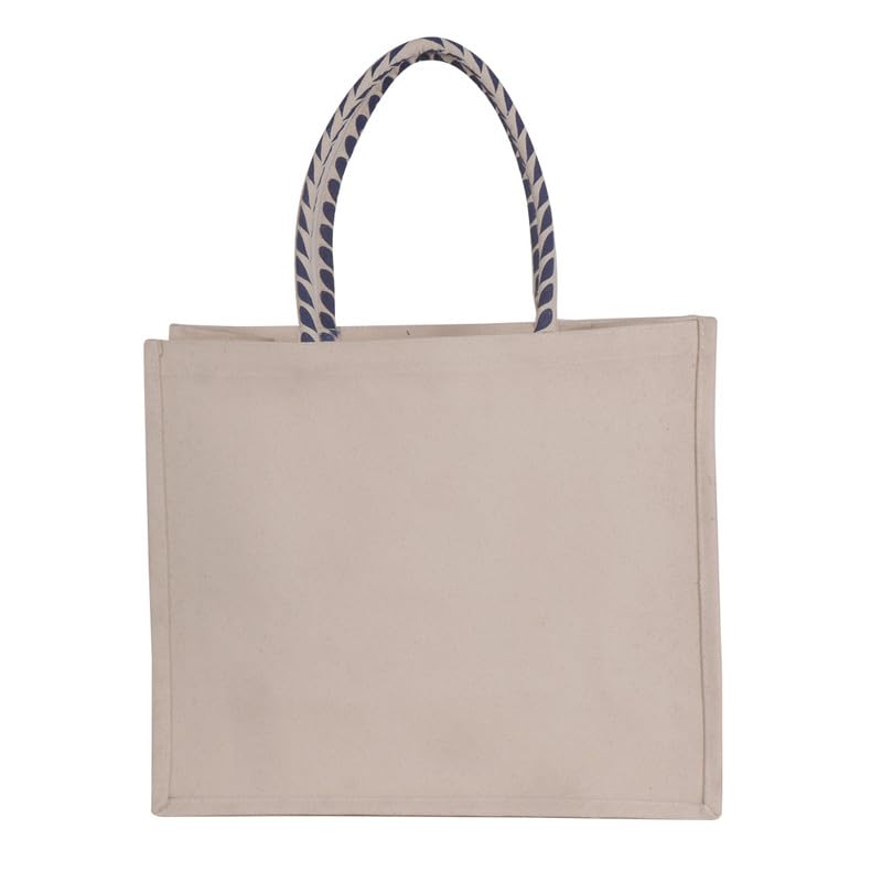 Sangeetha Bag Eco-Friendly Canvas Cotton Carry Bag with Zip Closure | Durable Reusable Biodegradable Tote | Stylish Lightweight Unisex Design for Shopping, Travel and Daily Use