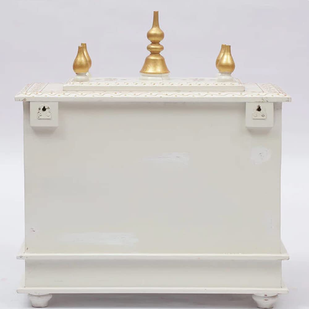 Rajasthan Art And Craft Wood Home Temple (Brown) (JLFULL)