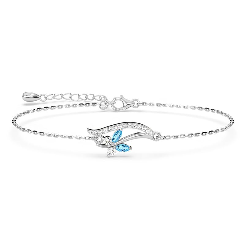 Clara 925 Silver Butterfly Adjustable Bracelet Gift for Women and Girls