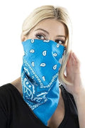 PAROPKAR Bandanas Multi-Purpose Party Outdoor Favor Scarf Headband Handkerchiefs for Unisex Women Men Boy Girls (Firozi)