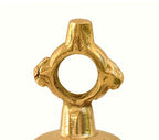 ARTVARKO Hanging Bell Solid Brass Metal Heavy Bell with Deep Sound 5 Inches Diameter Antique Home Décor Ghanti for Door Mandir Item Weight 1.1 Kg
