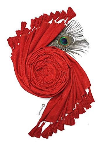 Chandwasia Scarf Stole & Shawl | For Daily Use, Office, Travel, Casual, Outdoor, Layering | Viscose Fabric, Printed Design, Soft Texture, Lightweight - Red