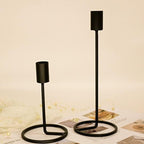 Amazon Bazaar - Decorative Metal Candle Holders for Candles & Tealight | Home Décor & Gifting | Centerpieces Pillar Candle Holders | Home, Office, Room & Garden Decor. (Black Pillar Candle Holder)