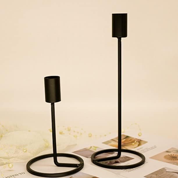 Amazon Bazaar - Decorative Metal Candle Holders for Candles & Tealight | Home Décor & Gifting | Centerpieces Pillar Candle Holders | Home, Office, Room & Garden Decor. (Black Pillar Candle Holder)