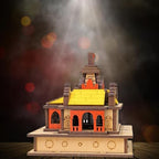 The Himalayan River Chardham Wooden Small Gangotri Temple Showpiece, for Home/Office Decor Multicolour