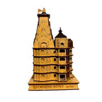 eXme Shree Dwarkadhish Wooden Temple Model - Decorative Showpiece for Home Decor and Pooja Mandir Ideal for Gifting Or Sprituality