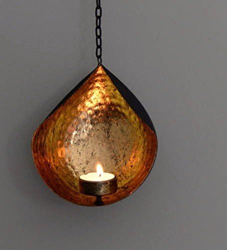 Collectible India Set of 2 Metal Wall Sconces Tealight Candle Holders -Diwali Decorations Items for Home Decor and Diwali Gifts-Wall Hanging Gift Candle -Tea Light Holder