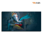 VIBECRAFTS Canvas Paintings for Living Room Drawing Room Auspicious Shri Ganpati Canvas Wall Painting for Home Decor|Office|Gift|Livingroom|Bedroom(PTVCH_2370NV)