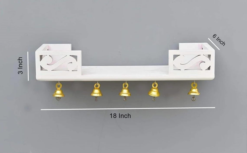 WUDLIX Wall Mounted Temple pooja ghar for Home living Room, Office (White)