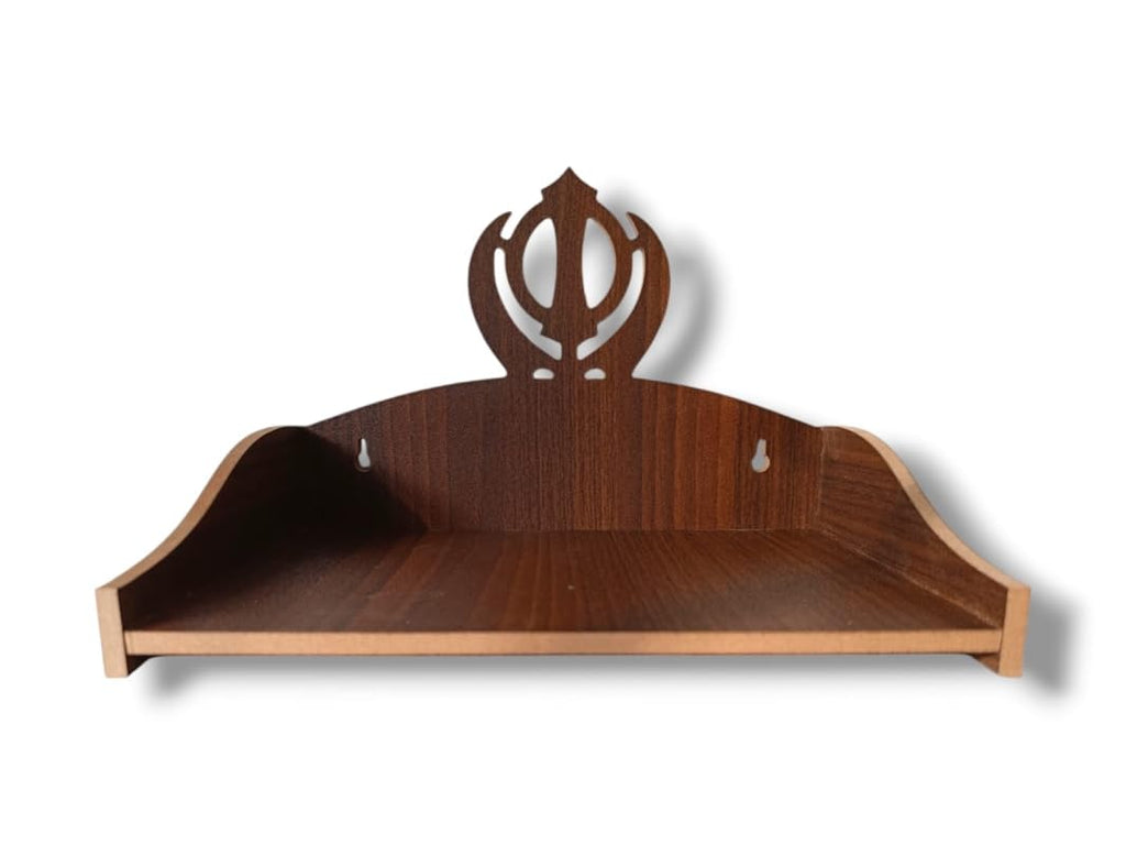 Beautiful Wooden Sikh Guru Mini Khanda Temple for Home, Office and Student Hostel Mandir
