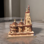 A&S Ventures Wooden Somnath Temple Model - Authentic, Handcrafted Design for Home Temple, Decor & Gifting (Wooden Brown)