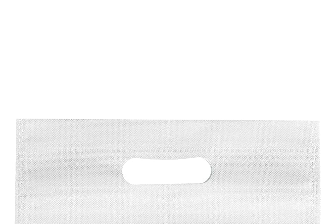 GOKULESS MART D Cut Cloth Carry Shopping Bag (16 X 21 Inch), White, Pack of 50 | Gift, ECO Friendly, Reusable Hand Bag For Grocery,Cloth, Cotton
