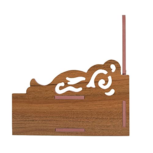 CrazyInk Wooden Readymade Wall Hanging Puja Temple for Home God Stand for Pooja Room Mandir Wood Devghar Stand for Office and Shop Crazyink-446