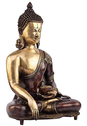 ARTVARKO Brass Buddha Bhumisparsha Statue Decorative Buddhism Big Gautam Buddha Showpiece Figurine Home Décor Gift 16 Inch