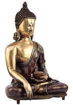 ARTVARKO Brass Buddha Bhumisparsha Statue Decorative Buddhism Big Gautam Buddha Showpiece Figurine Home Décor Gift 16 Inch