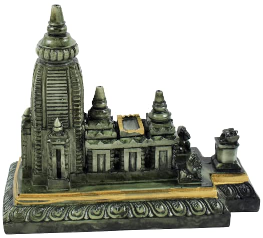 RealCraft; INSPIRING LIFES Jagannath Temple Odisha Handicraft Stone Dust Miniature Model of Lord Jagannath Temple for Showpiece, Home Decor, Gift, Green
