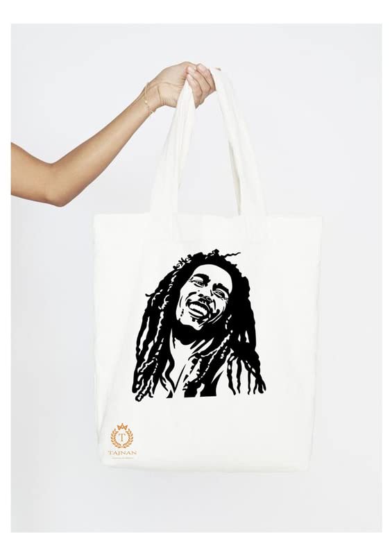 TAJNAN Reusable Tote Bag for Groceries | Organic Cotton Canvas Bag with 15kgs Capacity. Stylish, Multi-Purpose and Eco-Friendly - Perfect Valentine's Day Gift!