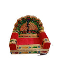 Ezeeport Wooden Decorative Sinhasan for Mandir | Sihasan for Laddu Gopal | Sihasan for God - 10x8x8cm