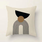 CIDIZY Modern Printed Jute Cushion Cover 16 Inch X 16 Inch, Set of 5, Multicolour